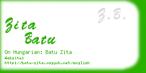 zita batu business card